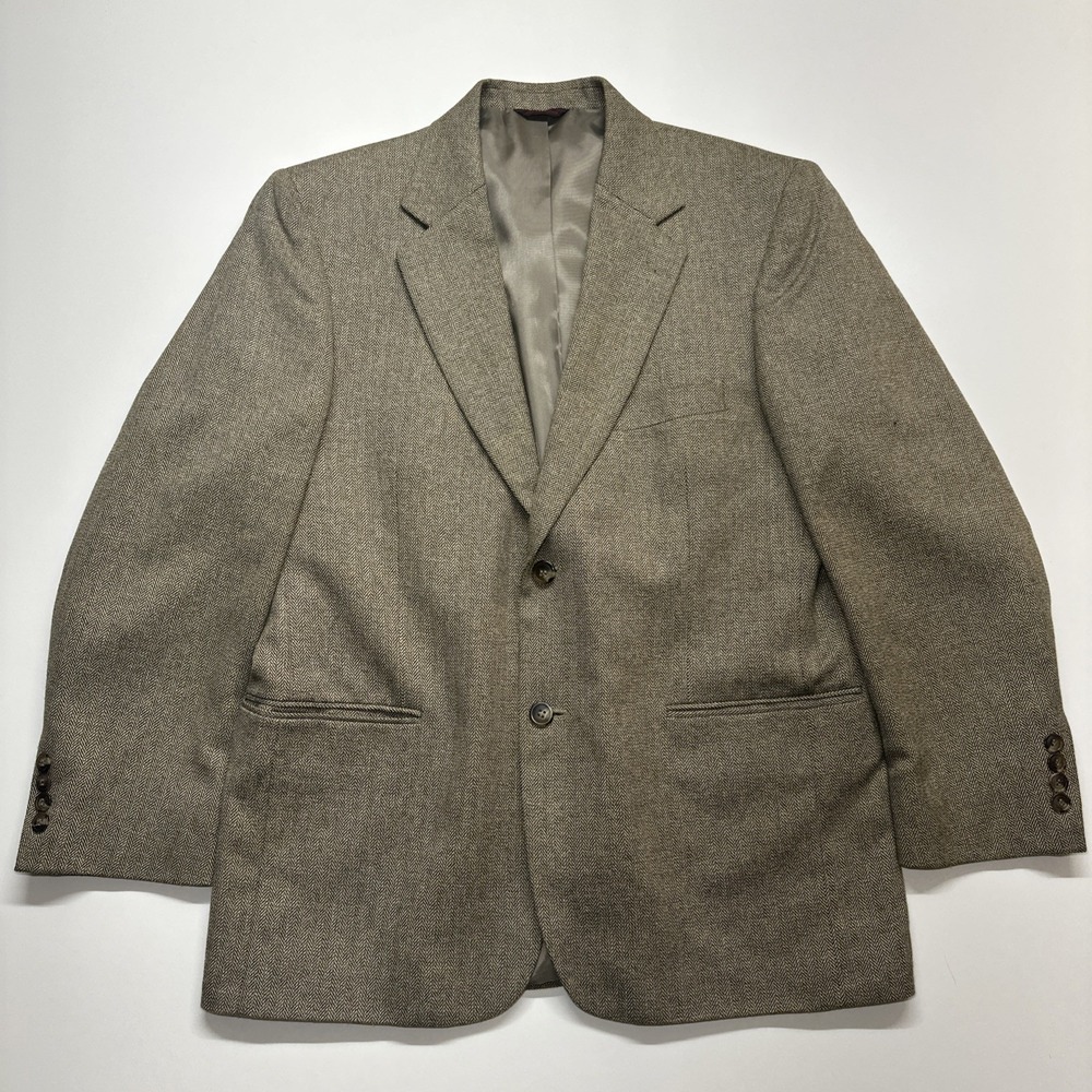 Haspel Men's Herringbone Blazer 40S Made In Poland